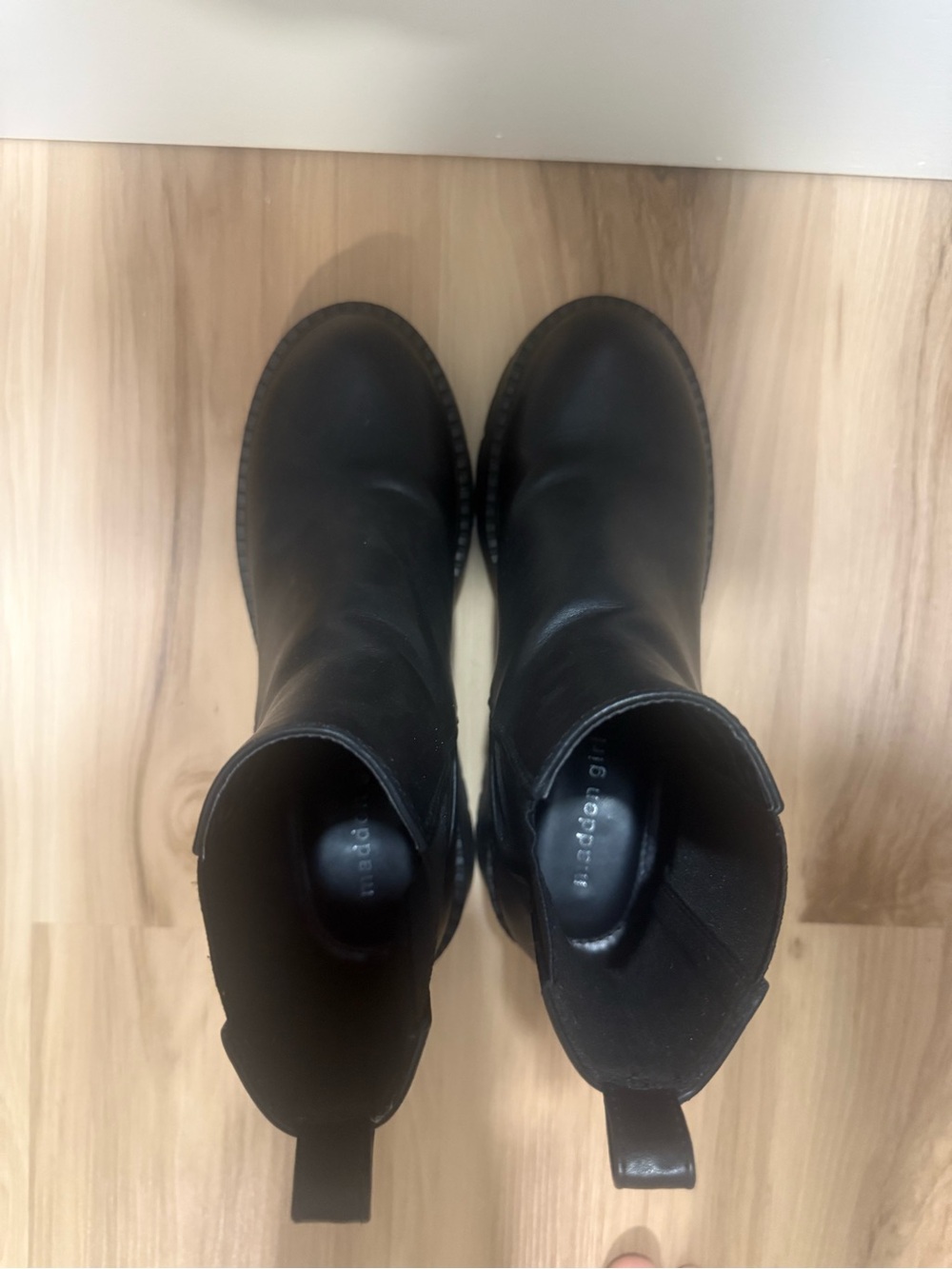 Madden Girl Black Chelsea Ankle Boots with Pull Tabs